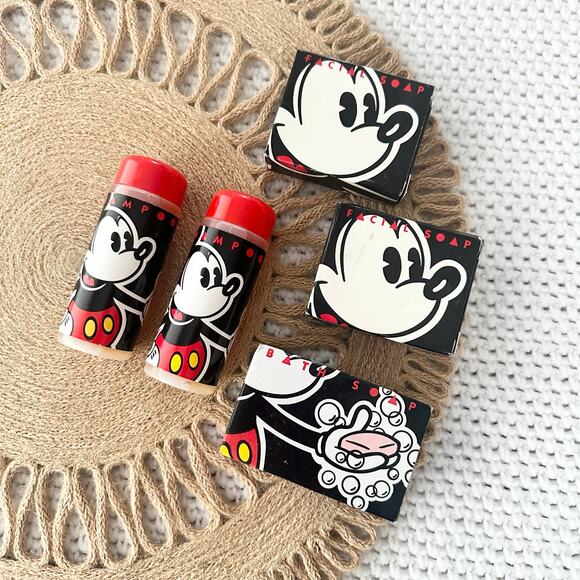 Disney Other - Disney Vintage Resorts Set Black White Red Set of 5 Shampoo Facial Body Soap